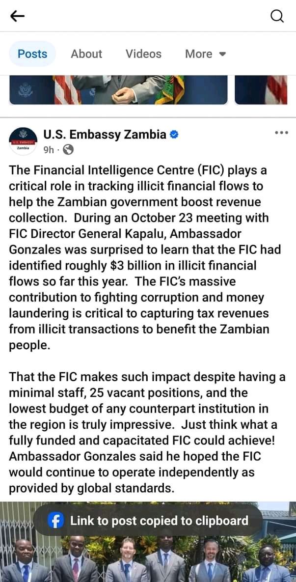 USA shocked with Zambia’s illicit financial flows The Zambian Observer