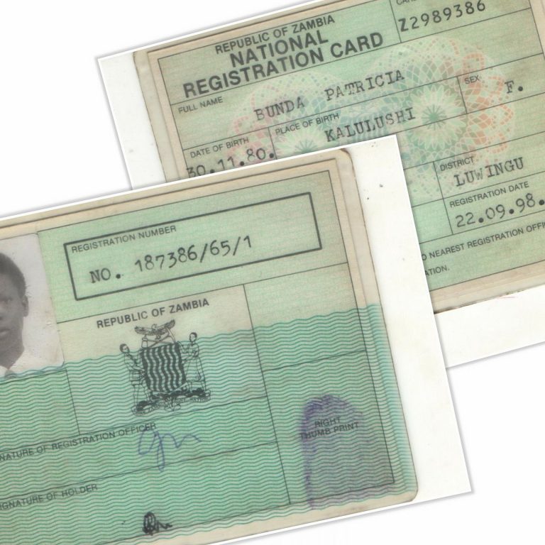 The National Registration Card was introduced in 1965. The first card 000001/11/1 was issued to Kaunda