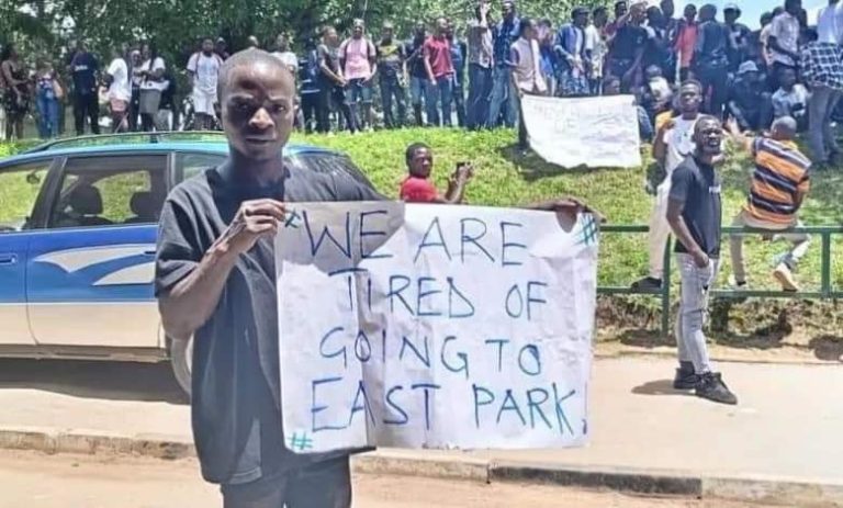 UNZA STUDENTS PROTEST OVER SANITATION
