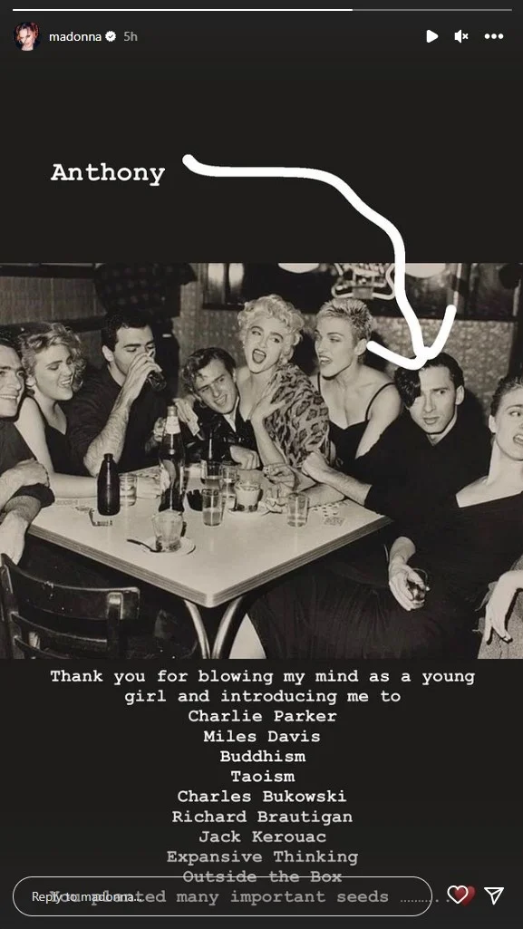 Madonna Mourns Her Late Brother Anthony Ciccone in Heartfelt Post About Introductions