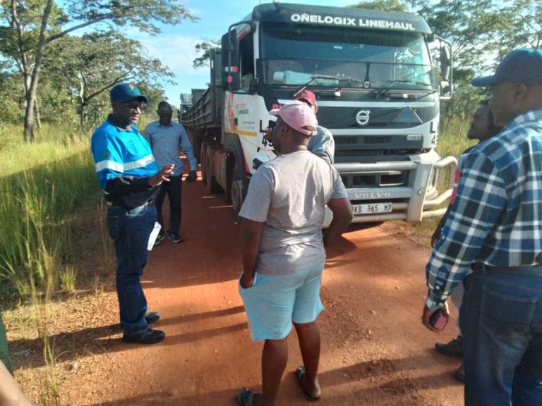 SIX TRUCKS LOADED WITH MANGANESE ORE FROM MINE CLOSED BY ZEMA IMPOUNDED IN SERENJE