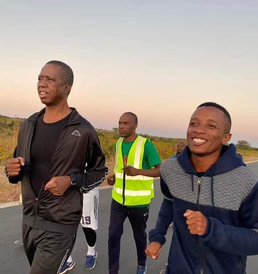 COMEDIAN IDC and LUSAKA MUSIC RADIO TEAM JOG WITH ECL