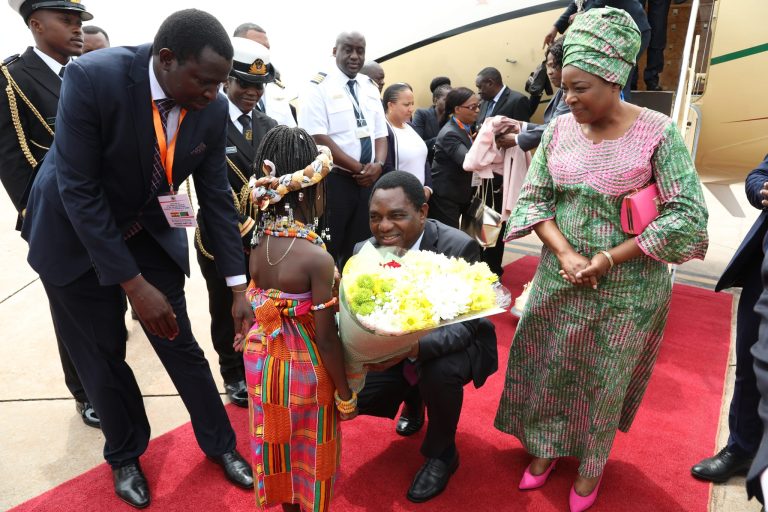 PRESIDENT HICHILEMA ARRIVES IN ACCRA, GHANA
