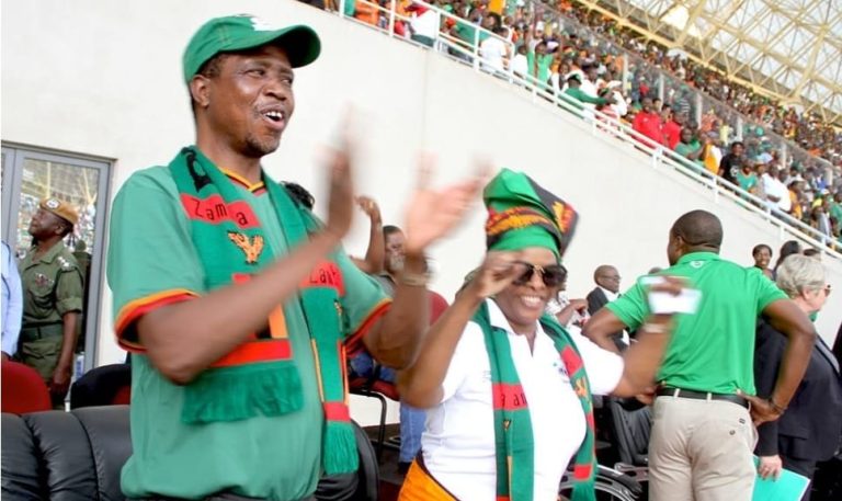 Edgar Lungu rallies support for Copper Queens