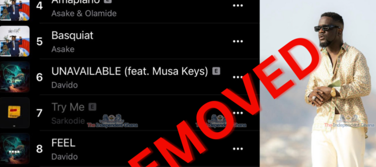 Sarkodie’s Try Me removed from Apple Music and Spotify