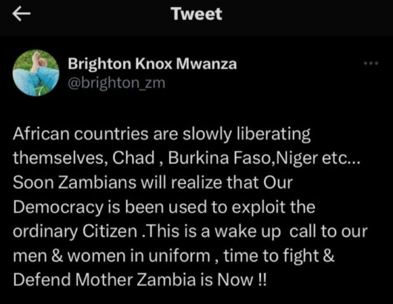 Brighton Mwanza Arrested For Inciting Military To Rise Against Legitimate Government
