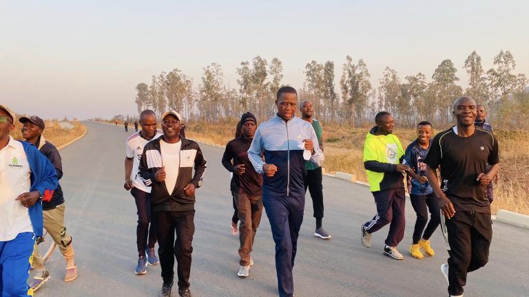 PHOTO FOCUS: Sixth Republican President Dr Edgar Chagwa Lungu on his routine Saturday morning fitness run