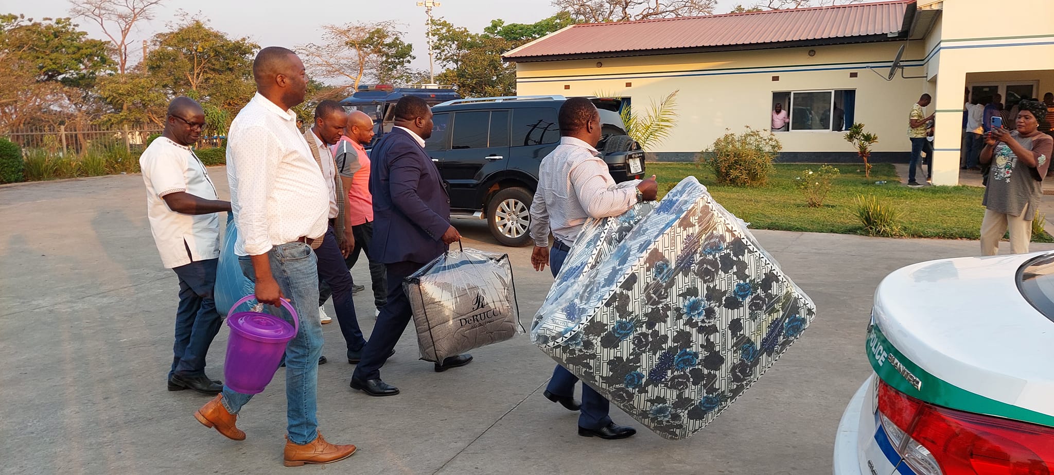 Bowman Lusambo And Danny Yenga Deliver The Matress And Beddings To ...