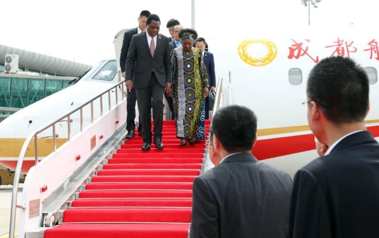PRESIDENT HICHILEMA ARRIVES IN BEIJING, CHINA