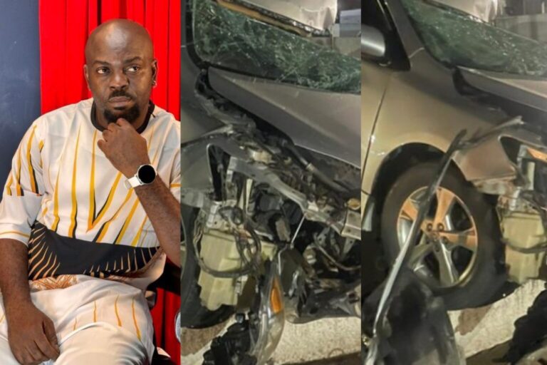 I write this with a heart full of mixed emotions” Actor Kelechi Udegbe writes note to God as he survives ghastly car accident