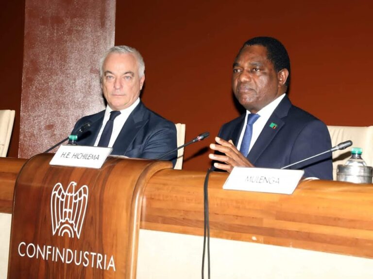 PRESIDENT HICHILEMA DELIVERS KEYNOTE ADDRESS AT THE ZAMBIA-ITALIAN BUSINESS FORUM