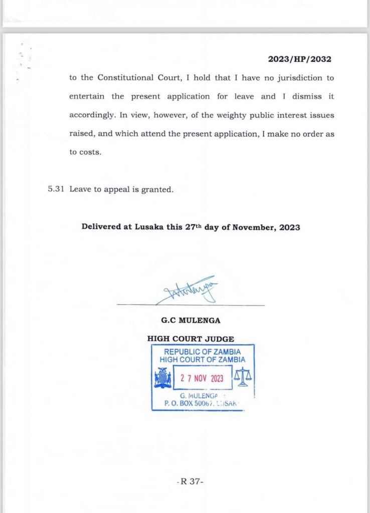 High Court Dismisses Application for Judicial Review in Opposition