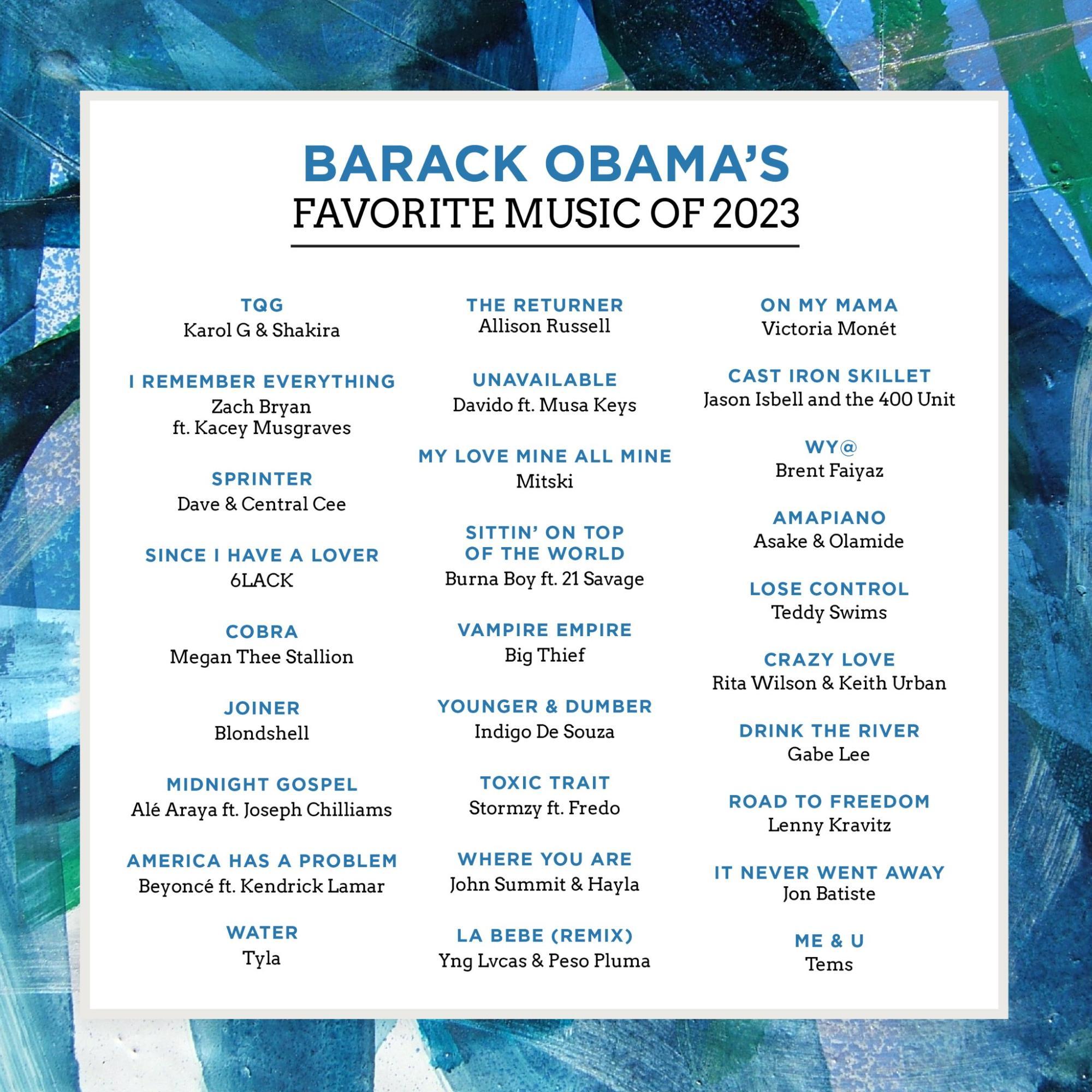 Davido’s ‘Unavailable’, Others Make Obama’s 2023 Favourite Music List