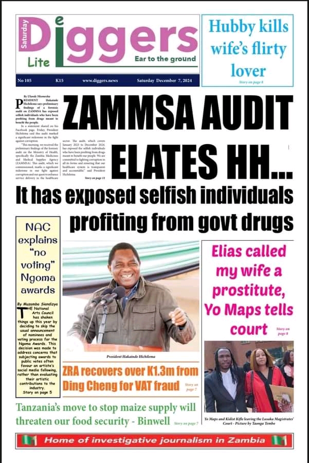 Are we missing something?Publish the Audit Report at Ministry of Health and ZMMSA- Amb. Emmanuel Mwamba
