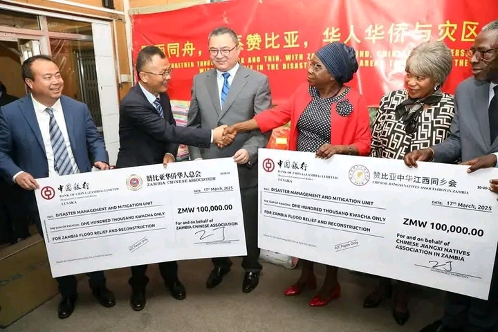 ZAMBIA CHINESE ASSOCIATION DONATES K1.2 MILLION IN FLOOD RELIEF TO ZAMBIA