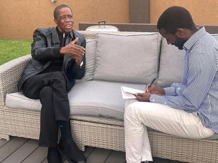 SNAPSHOT OF FORMER PRESIDENT EDGAR LUNGU WITH HISTORIAN SISHUWA IN SOUTH AFRICA