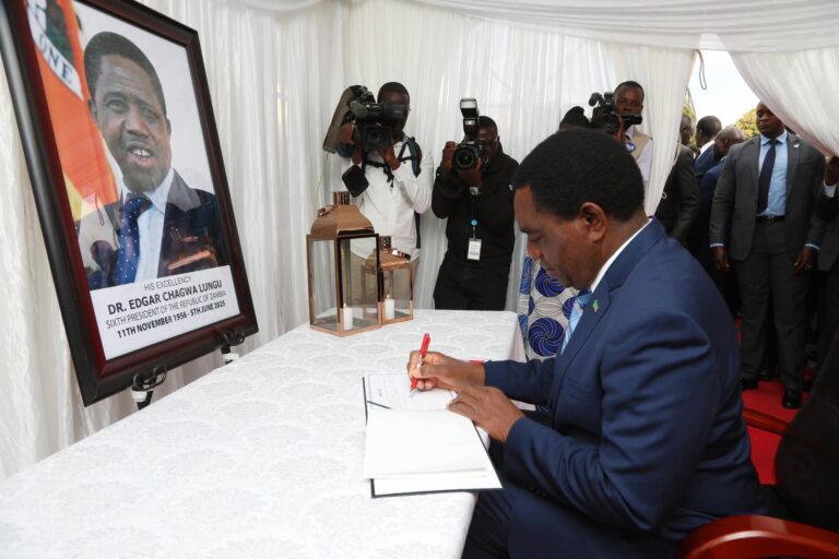 PRESIDENT HICHILEMA: “LET US NOT USE DEATH TO REVIVE CONFLICTS – THIS IS A TIME TO UNITE”