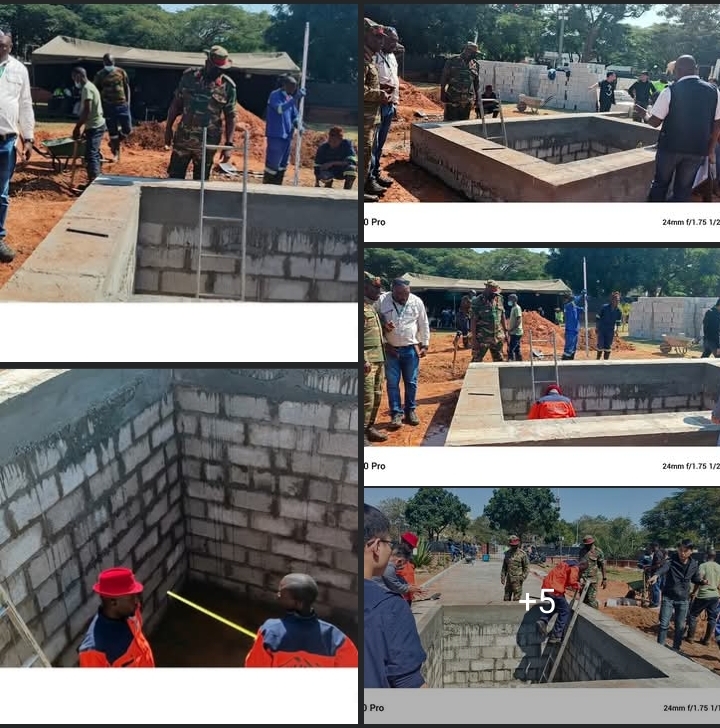WORKS AT PRESIDENTIAL BURIAL SITE AT 55% COMPLETION