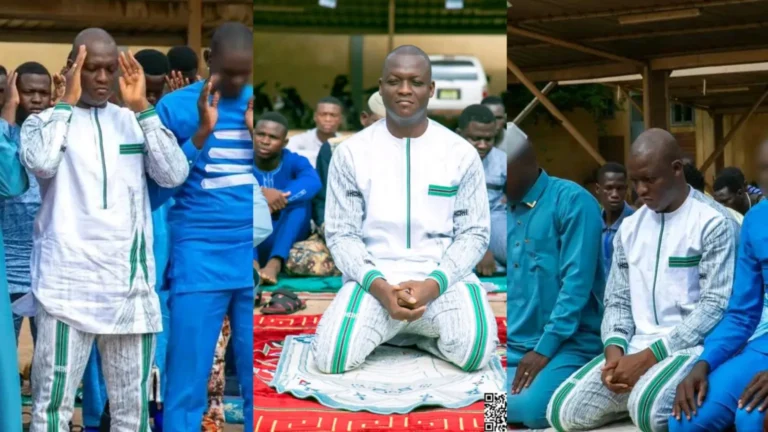 Moment Captain Ibrahim Traore joined Burkina Faso Muslim soldiers to perform Tabaski prayer on Eid-Adha day