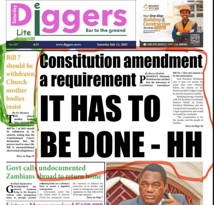 WHO HAS THE POWER TO CHANGE ZAMBIA’S CONSTITUTION? UNDERSTANDING BILL NO. 7 AND THE ROLES OF THE PRESIDENT AND PARLIAMENTv