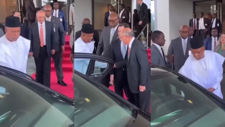 Video of Nigerian Vice President Kashim Shettima opening the door for a foreign Delegate sparks online debate