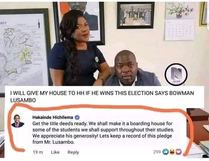 HH responds to Lusambo offering his house&nbsp; if&nbsp; HH&nbsp; wins the 2021 Presidential elections