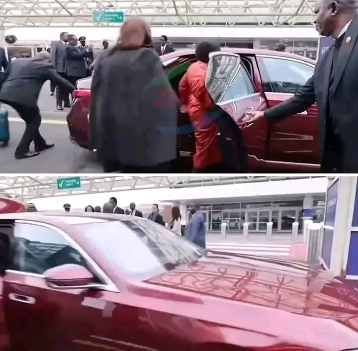 Pictures of President Hichilema and the First Lady stepping into a red car have&nbsp; set off a storm at home