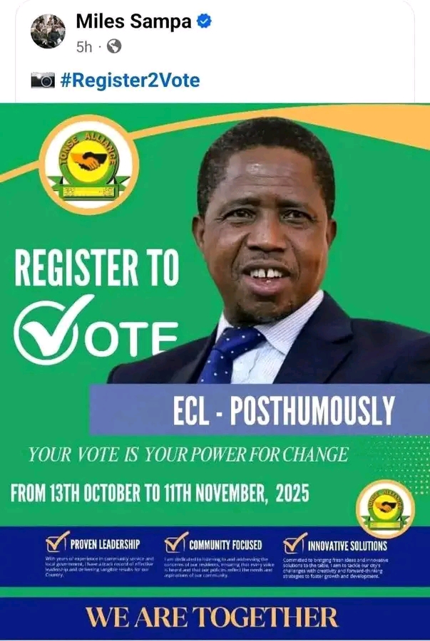 Miles Sampa posted this yesterday, using a dead and unburied body’s picture for voters awareness isn’t just wrong but sensitive