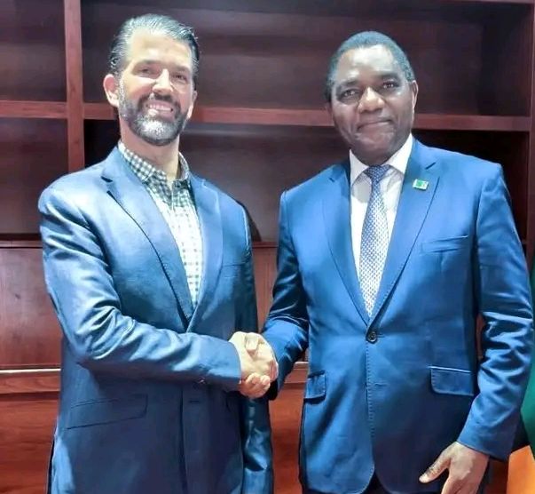 PRESIDENT HICHILEMA MEETS DONALD TRUMP JR., PLEDGES STRONGER US–ZAMBIA RELATIONS