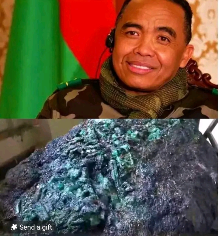 Madagascar’s military leader has uncovered a massive 300kg emerald gemstone inside the presidential palace