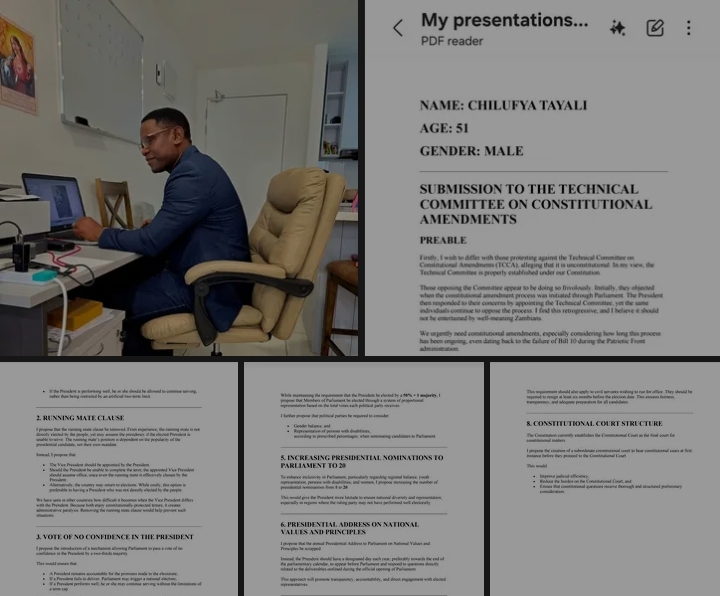 MY SUBMISSION TO THE TECHNICAL COMMITTEE ON CONSTITUTIONAL AMENDMENTS- Chilufya Tayali