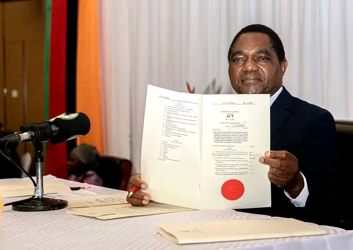 Bill 7 will be assented to by President HH at a major ceremony at the Mulungushi International Conference Centre on 18th Dec, 2025