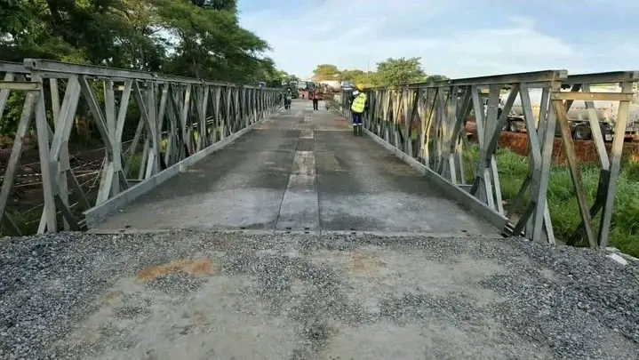 ACROW BRIDGE INSTALLATION AT WASHED AWAY SECTION OF THE GREAT EAST ROAD COMPLETED