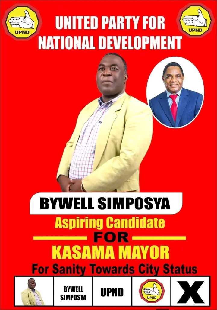 UPND ADOPTS BYWELL SIMPOSYA AS KASAMA MAYORAL CANDIDATE