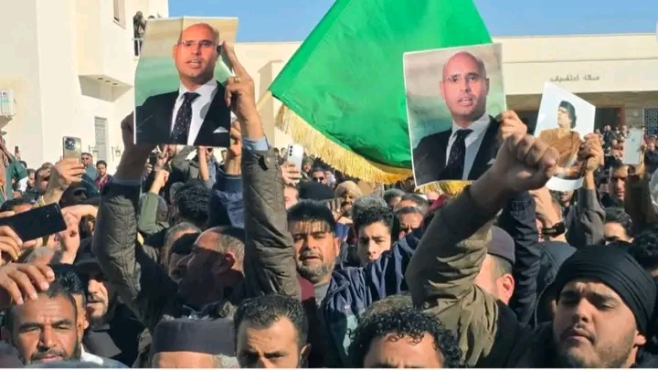 THOUSANDS GATHER IN LIBYA FOR FUNERAL OF SAIF AL-ISLAM GADDAFI