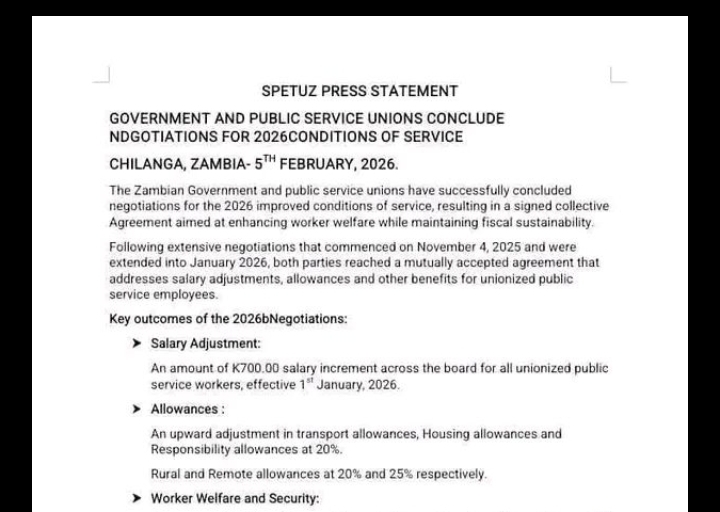 GOVERNMENT AWARDS K700 SALARY INCREMENT TO PUBLIC WORKERS