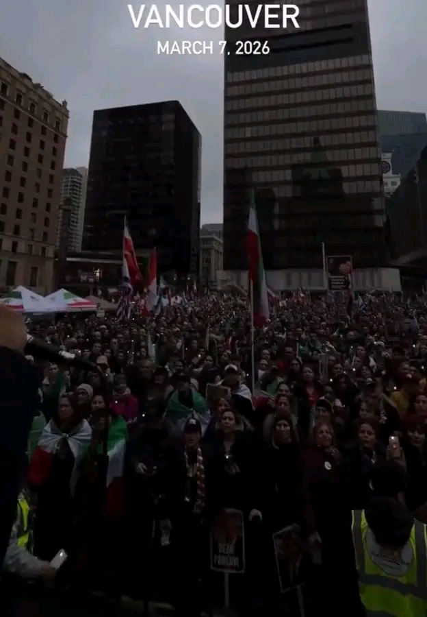 Iranian Exiles in Vancouver Cheer Trump and Netanyahu: “Thank You” for Striking the Regime