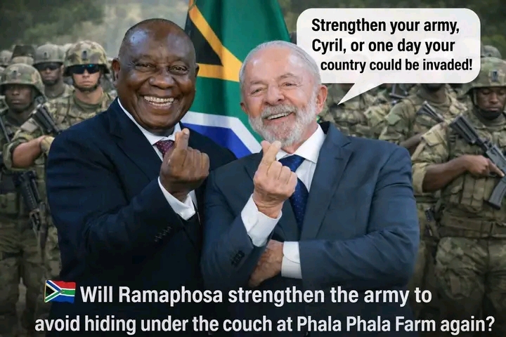 “MAKE SOUTH AFRICA’S ARMY STRONG OR ONE DAY YOUR COUNTRY COULD BE INVADED- BRAZIL PRESIDENT WARNS RAMAPHOSA