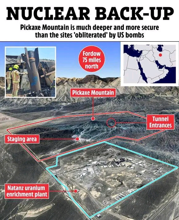 Iran’s remaining enriched uranium has likely been moved to Pickaxe Mountain, a heavily fortified underground facility buried deep beneath granite