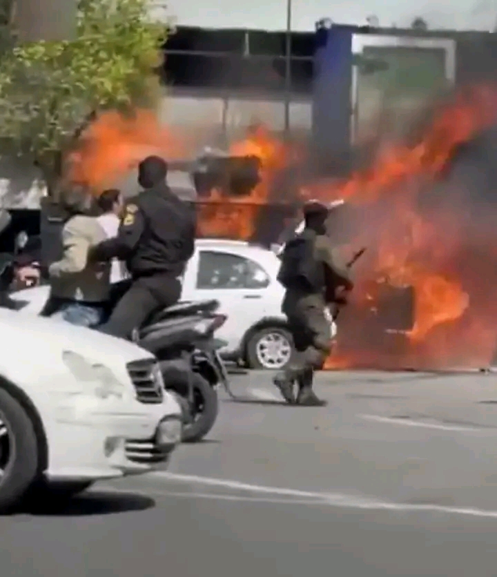 Israeli Drone Strike Hits Regime Police Convoy in Central Tehran