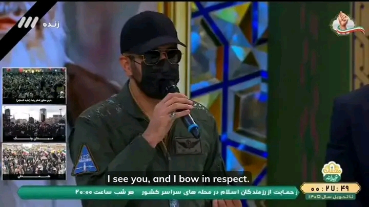 IRGC Commander Hides Face on State TV Amid Drone Threat, Vows Crushing Response to Israel and US