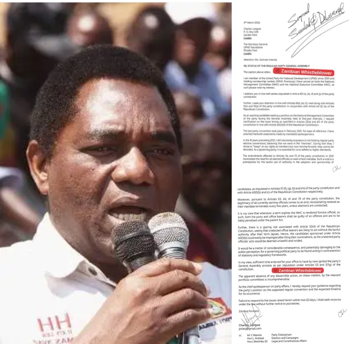 THE TEST OF INTERNAL DEMOCRACY: CHARLES LONGWE AND THE UPND ELECTIVE PROCESS