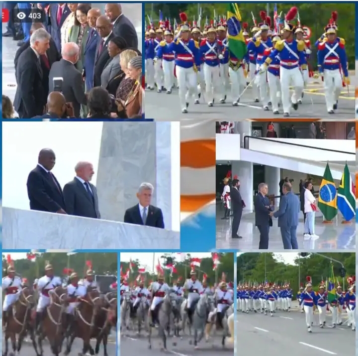 Ramaphosa Receives Heroic Military Welcome in Brazil as South Africa Strengthens Powerful BRICS Alliance