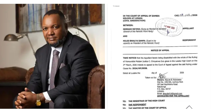 PF GIVEN BACK TO MILES SAMPA: MORGAN NGONA WAS PROPERLY FIRED-LUSAKA HIGH COURT
