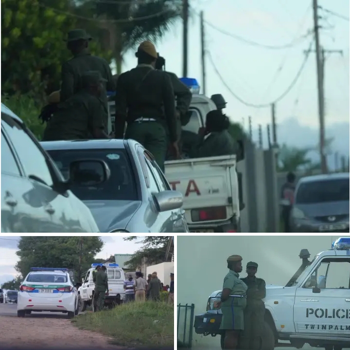 Heavily armed police storm surround Makebi Zulu’s premises