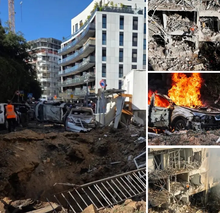 Heavy damage reported across Tel Aviv following missile strike