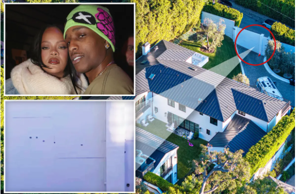 Terrifying images show bullet holes across Rihanna’s Beverly Hills mansion from woman armed with AR-15-style rifle