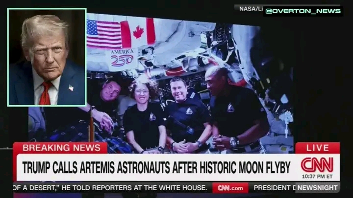 TRUMP JOKES WITH ARTEMIS II CREW: “I’LL ASK FOR YOUR AUTOGRAPHS”