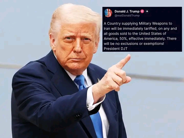 Trump Warns Iran’s Allies  Threatens 50% Tariffs Over Military Support
