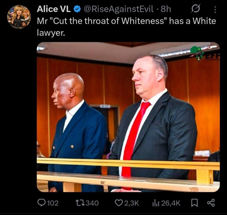 SOUTH AFRICA DIVIDED ALONG RACIAL LINES AS JULIUS MALEMA APPEARED IN COURT